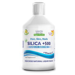Siliciu Lichid 500 Mg + Vitamina C pentru Păr, Piele, Unghii, Articulații – Produs Vegan – Sticlă cu 500 ml