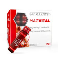 MagVital cu 375mg Magneziu + Vitamina B6 pentru Mușchi, Oase, Sistem Nervos – Produs Vegan – 20 Fiole